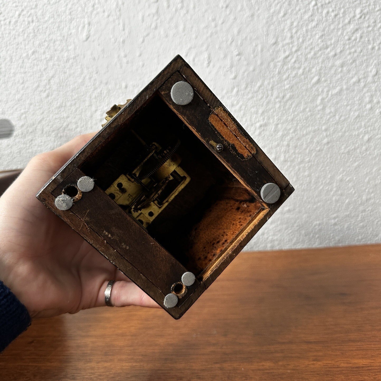 Hollande Angleterre Improved Maelzel Metronome Windup Wood Vtg Antique Paris