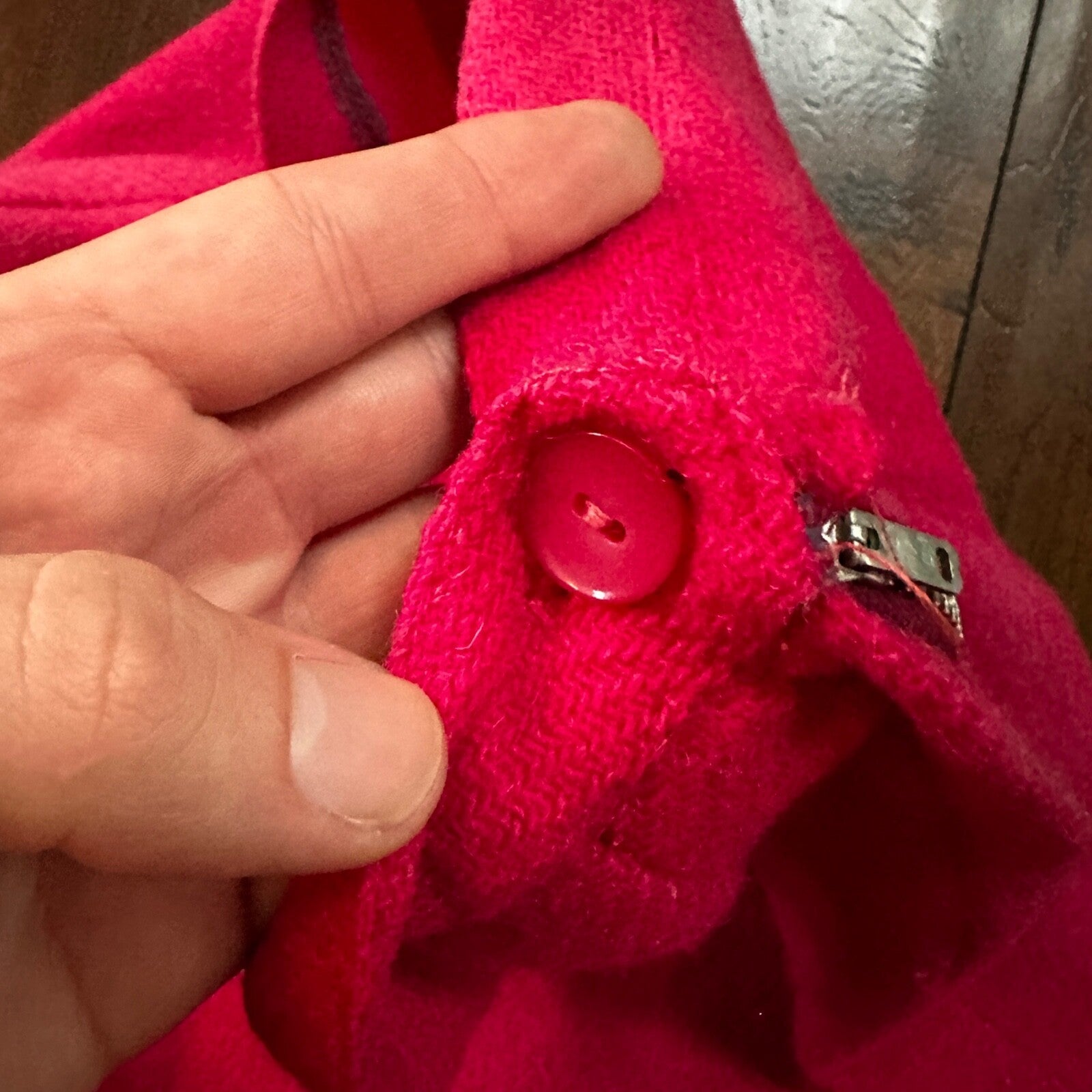 VTG USA Rockabilly Womens Dress Skirt 60s 70s Bottom Plaid Cute Pink Barbie Wool