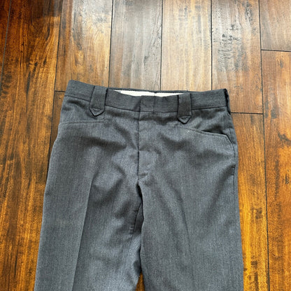 VTG 70s Pendleton Mens 33x28 Gray Slacks Pants 100% Virgin Wool Made in USA