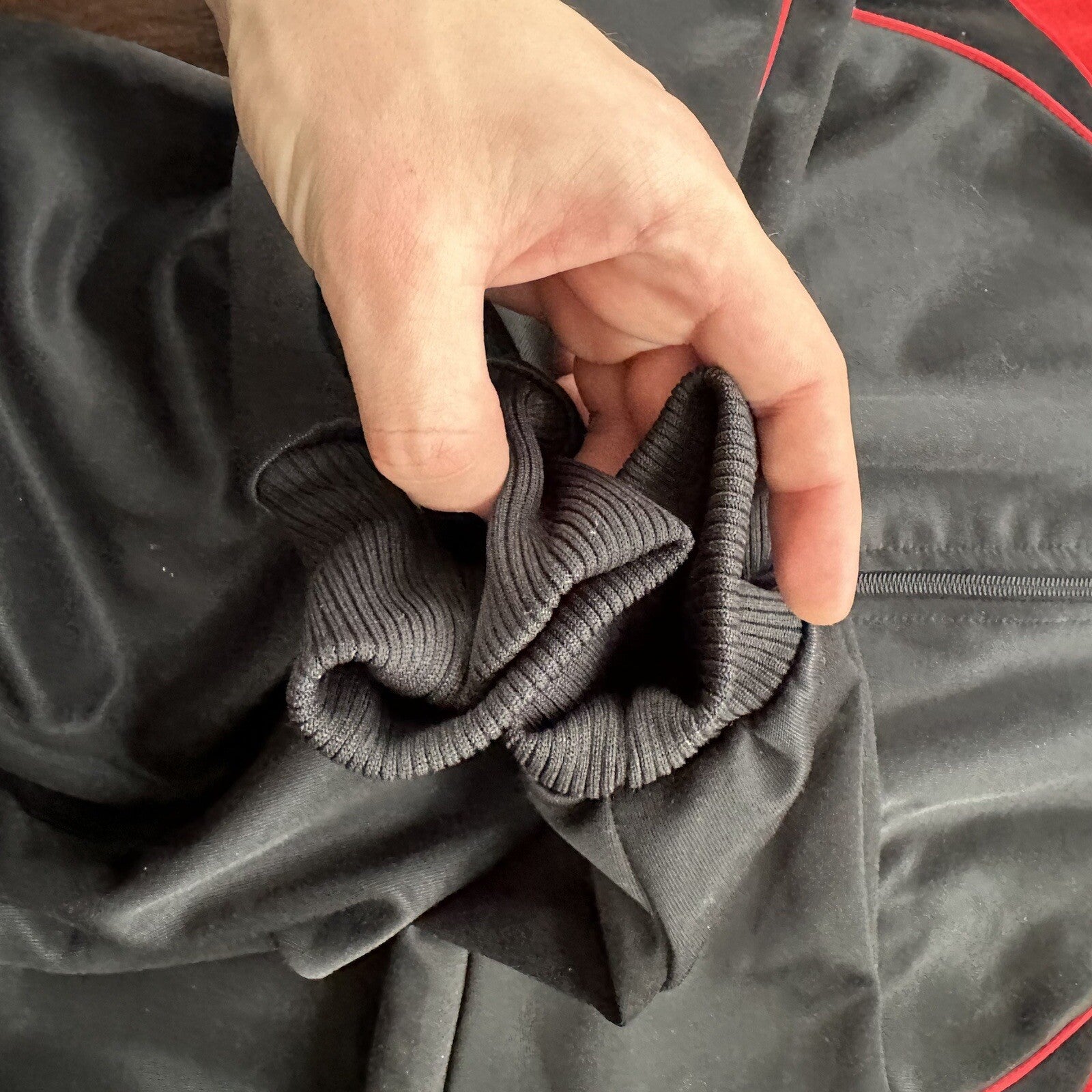 Vintage 1985 Nike Air Jordan Jacket Bred Chicago L RARE Black Red Japan 80s