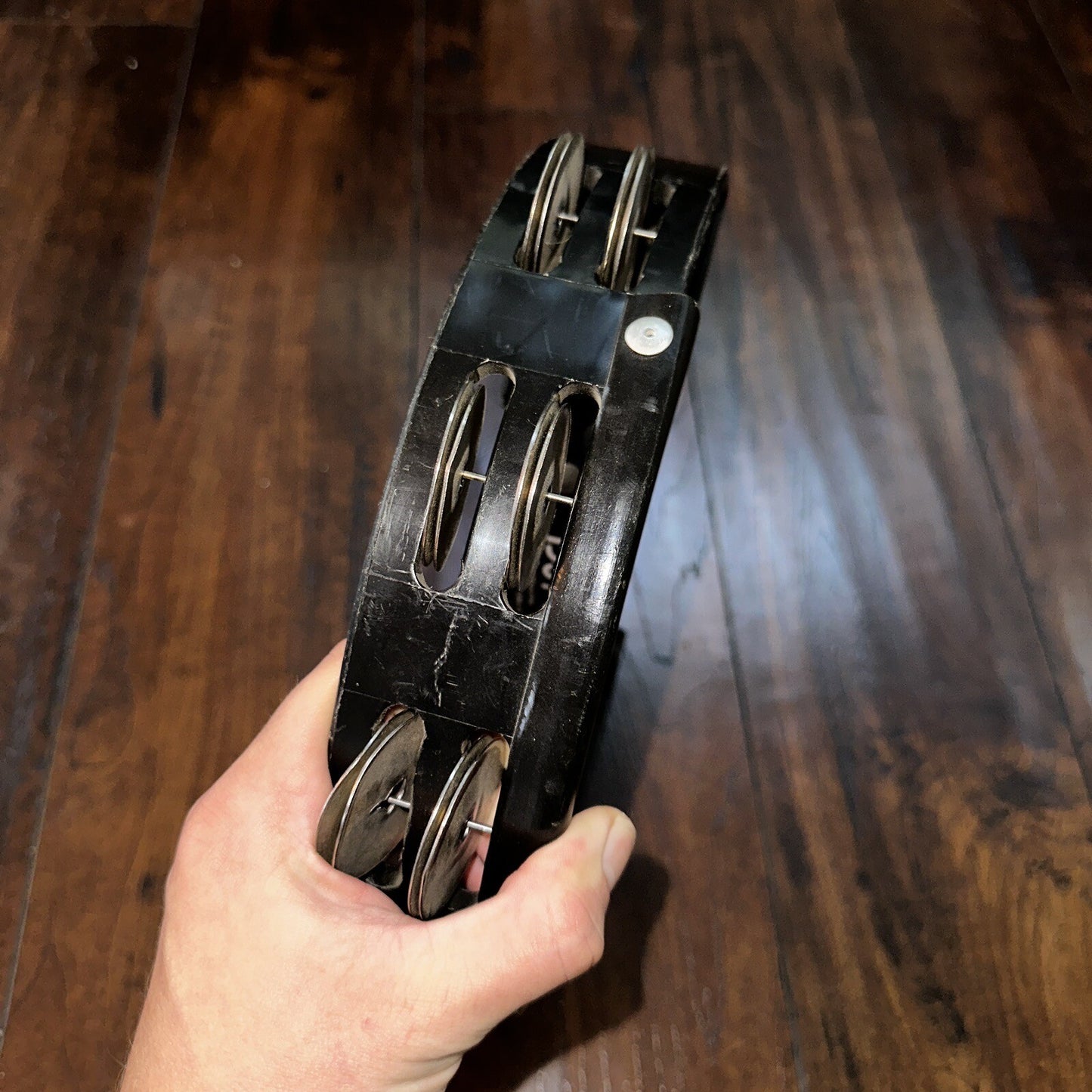 Rhythm Tech DST Drum Set Tambourine Mountable Black Nickel Jingles VTG USA