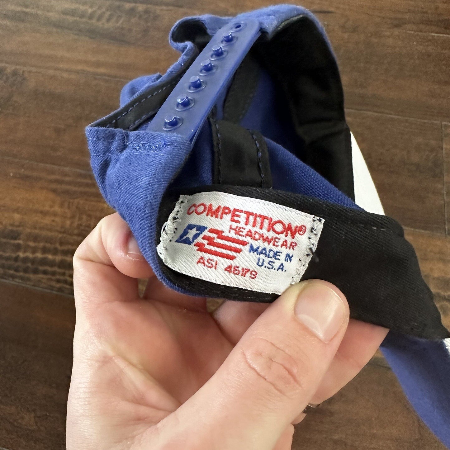 Vintage Wheel of Fortune blue adjustable game show hat cap snapback USA 90s Y2K