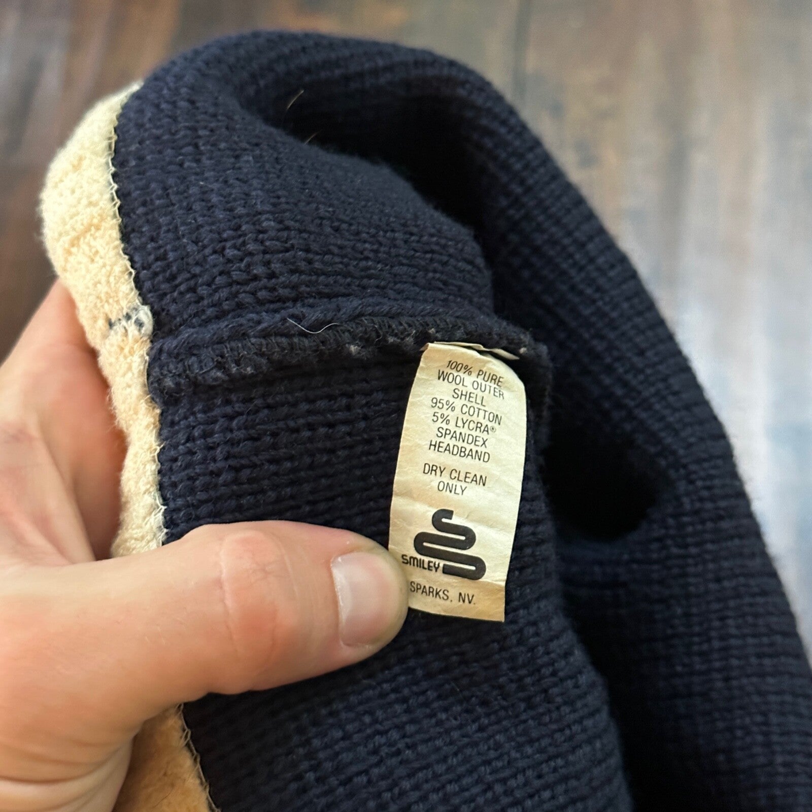 Vintage Watch Cap Hat Rare Navy Military WW2 Winter Wool WWII Look 70s 60s