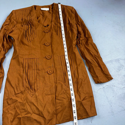 Lew Magram 2 Piece Collection New York Blazer Jacket Rust VTG 80s Sz 8 Pants