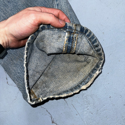 Levis 501 Vintage Y2K XX Straight Leg Jeans 90s Blue Light Wash 38x29 Act 36x27