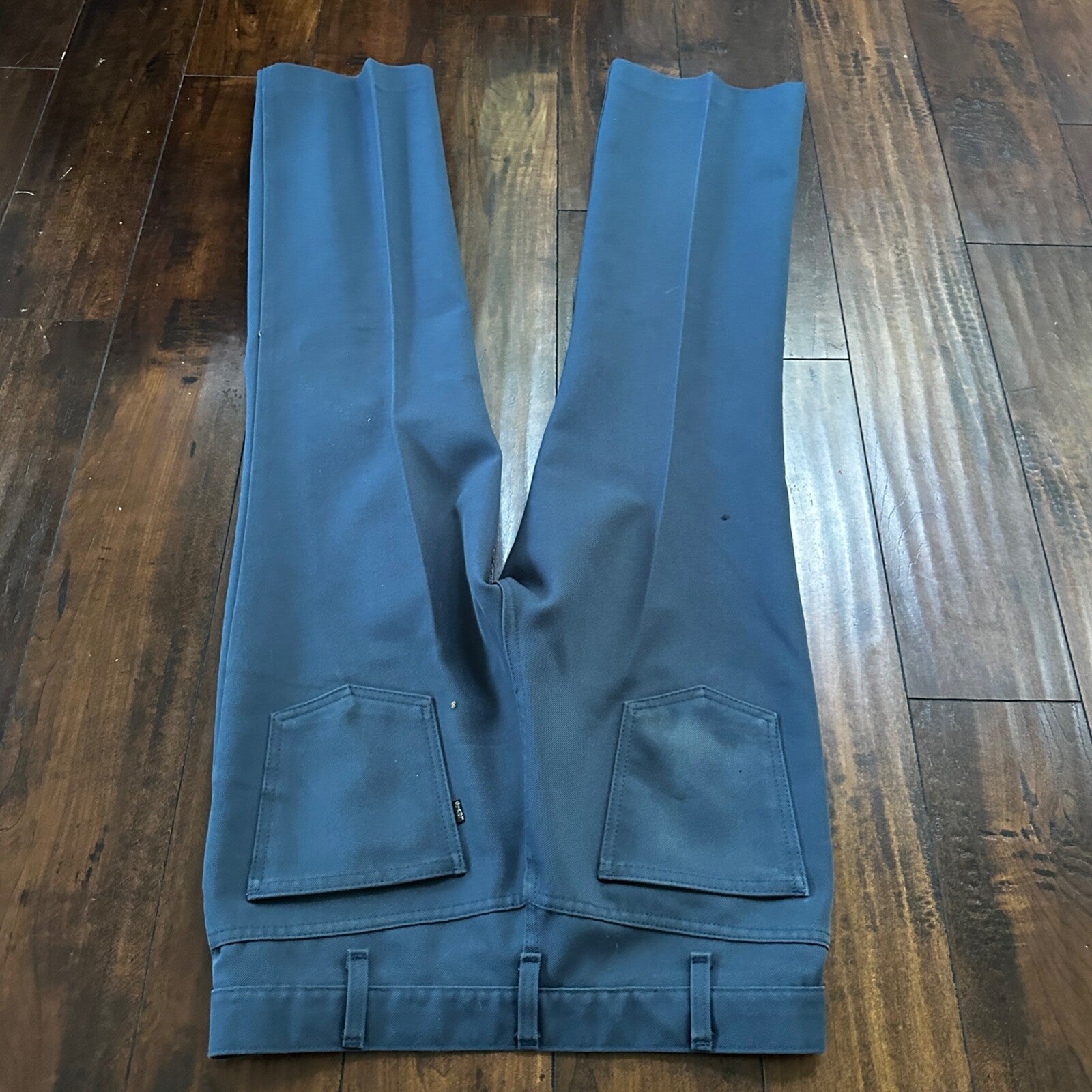 VTG Levis 517 Lot 2 Blue + Brown Polyester Pants Black Gold Tab 34x30 Act 32x28
