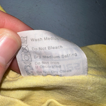 Hanes Bogeys VTG T Shirt Single Stitch Yellow Art Promo Large Classic Fun 50