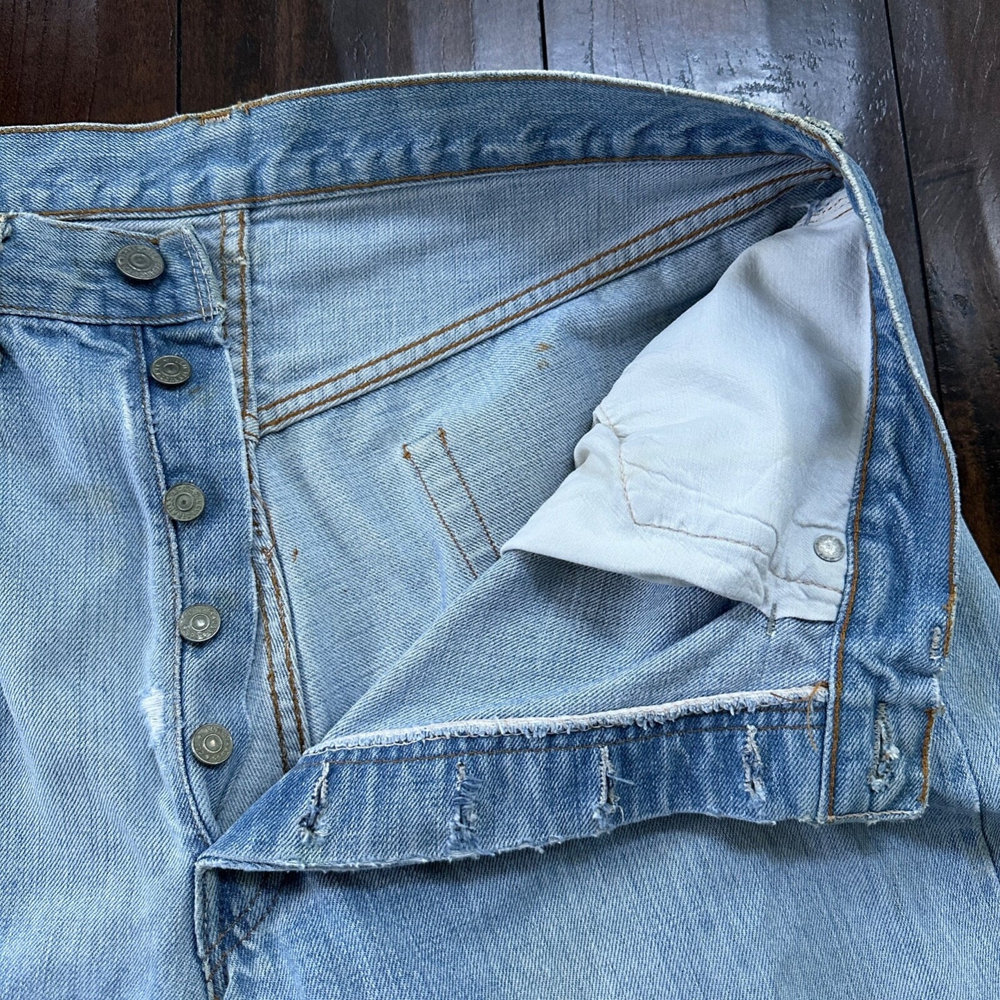 Vintage LEVIS 501XX Jeans Big E 1960s Denim Redline Selvedge 33x31 USA 60s 66