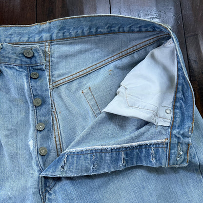 Vintage LEVIS 501XX Jeans Big E 1960s Denim Redline Selvedge 33x31 USA 60s 66