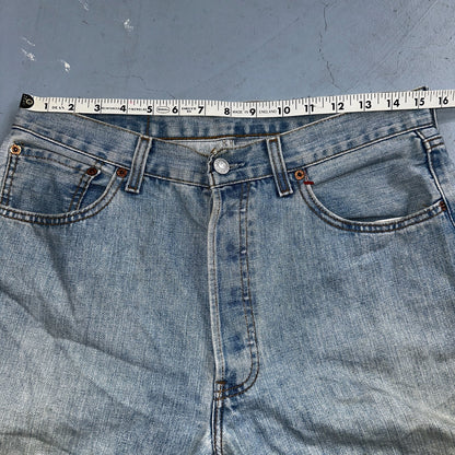 Levis 501 Vintage Y2K Hungary Straight Leg Jeans 33x34 90s Light Wash Act 31x32