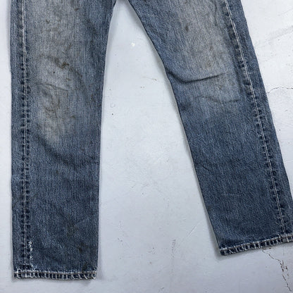 Levis 501 Vintage 90s Hungary Straight Leg Jeans 31x32 Y2K Med Wash Act 28x30