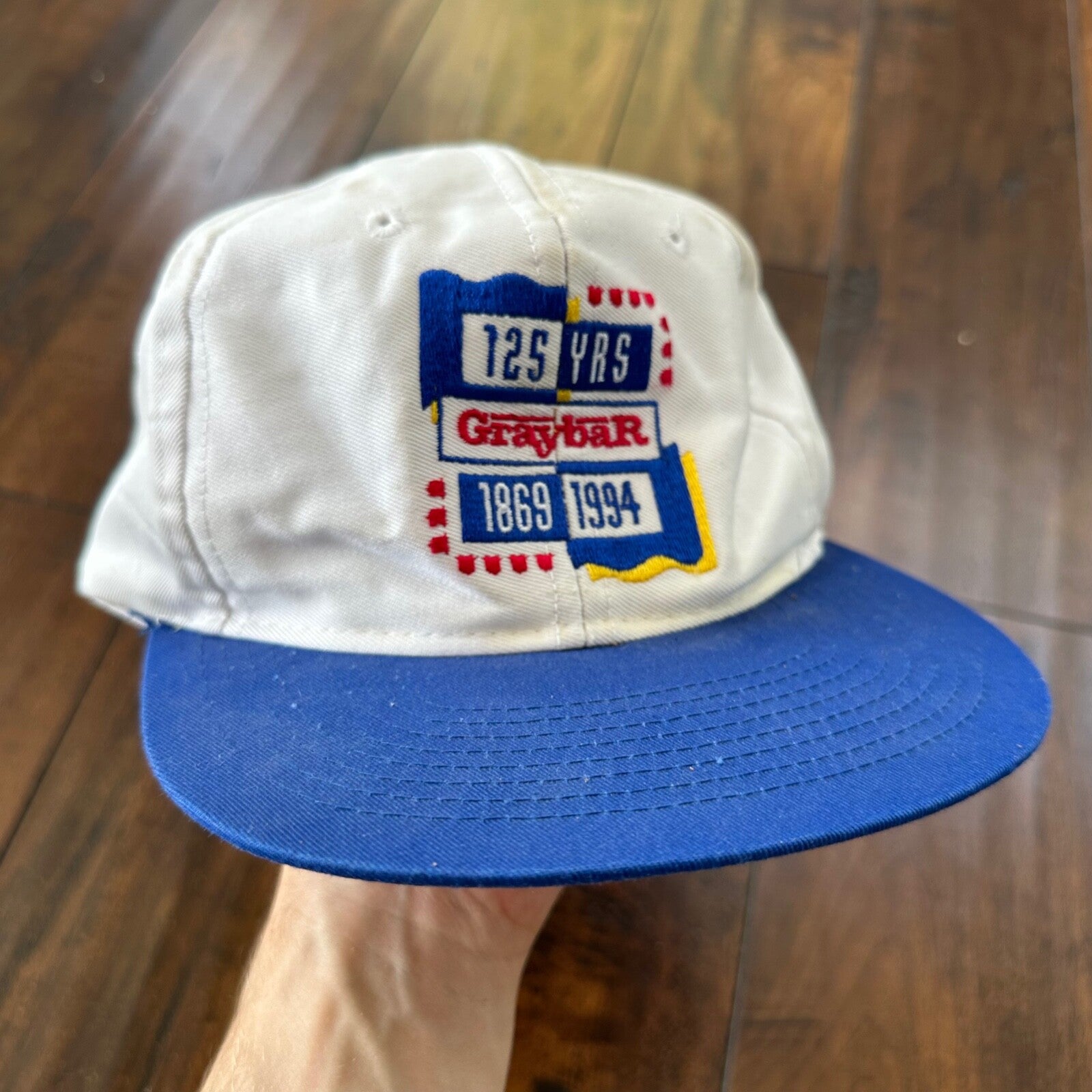 Grayback Trucker Vintage Hat Cap Snapback 1994 90s Blue White Cars Nascar Sports