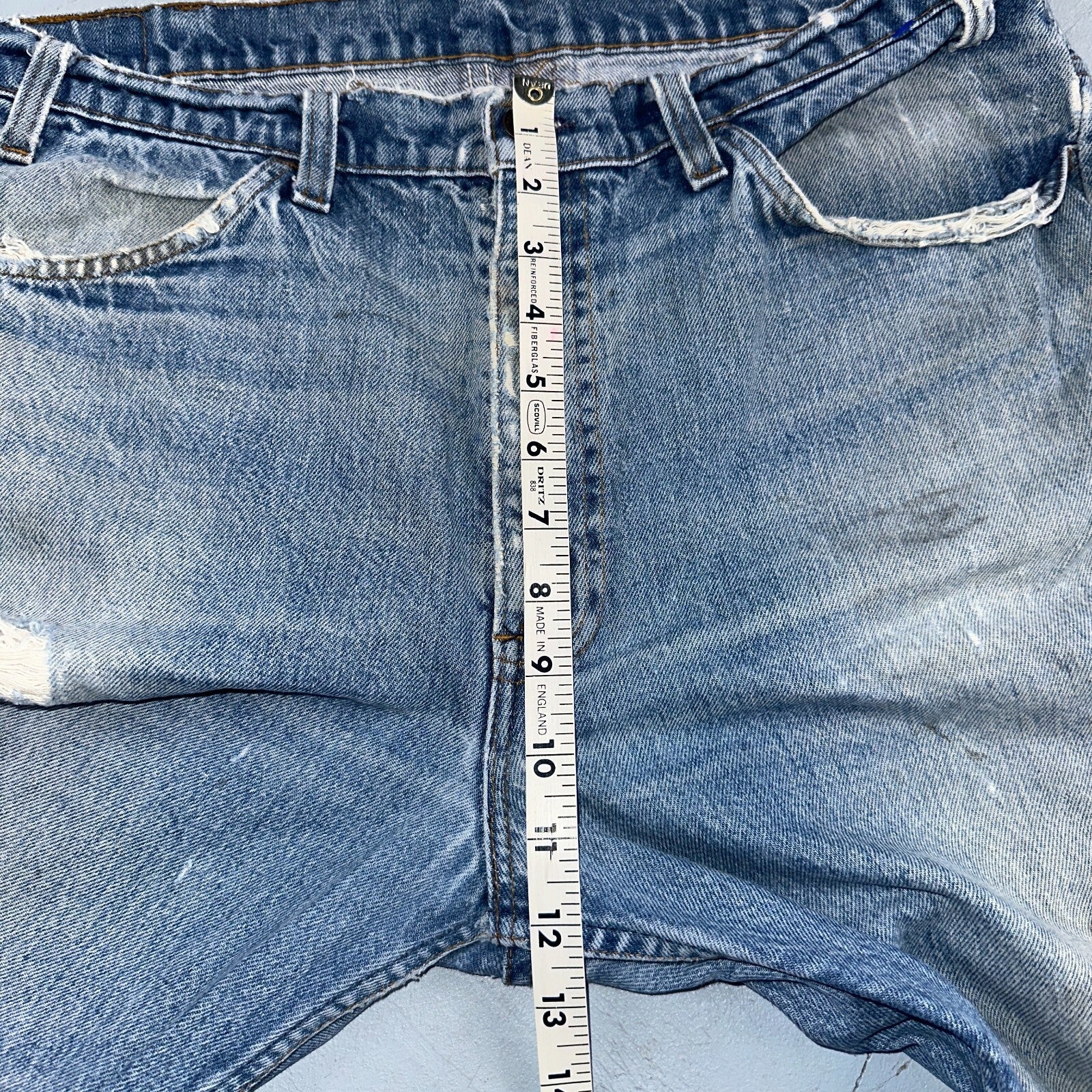 Levis 517 Vintage 80s USA Orange Tab Bootcut Flare Blue Worn Jeans Act 34x27