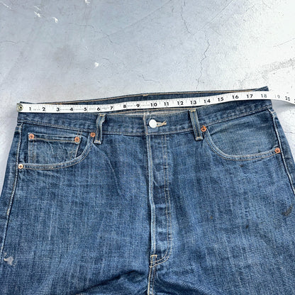 Levis 501 Vintage Y2K XX Straight Leg Jeans Blue Med Wash 38x32 Act 35x29