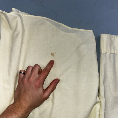 Vintage Penneys Towncraft Shirt Men 16 Penn Prest Yellow White Stripe 60s 1960s