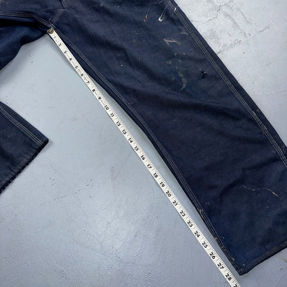 Vintage Sears Sanforized Denim Union Made Blue Jean Bib Overalls 36x28 60s