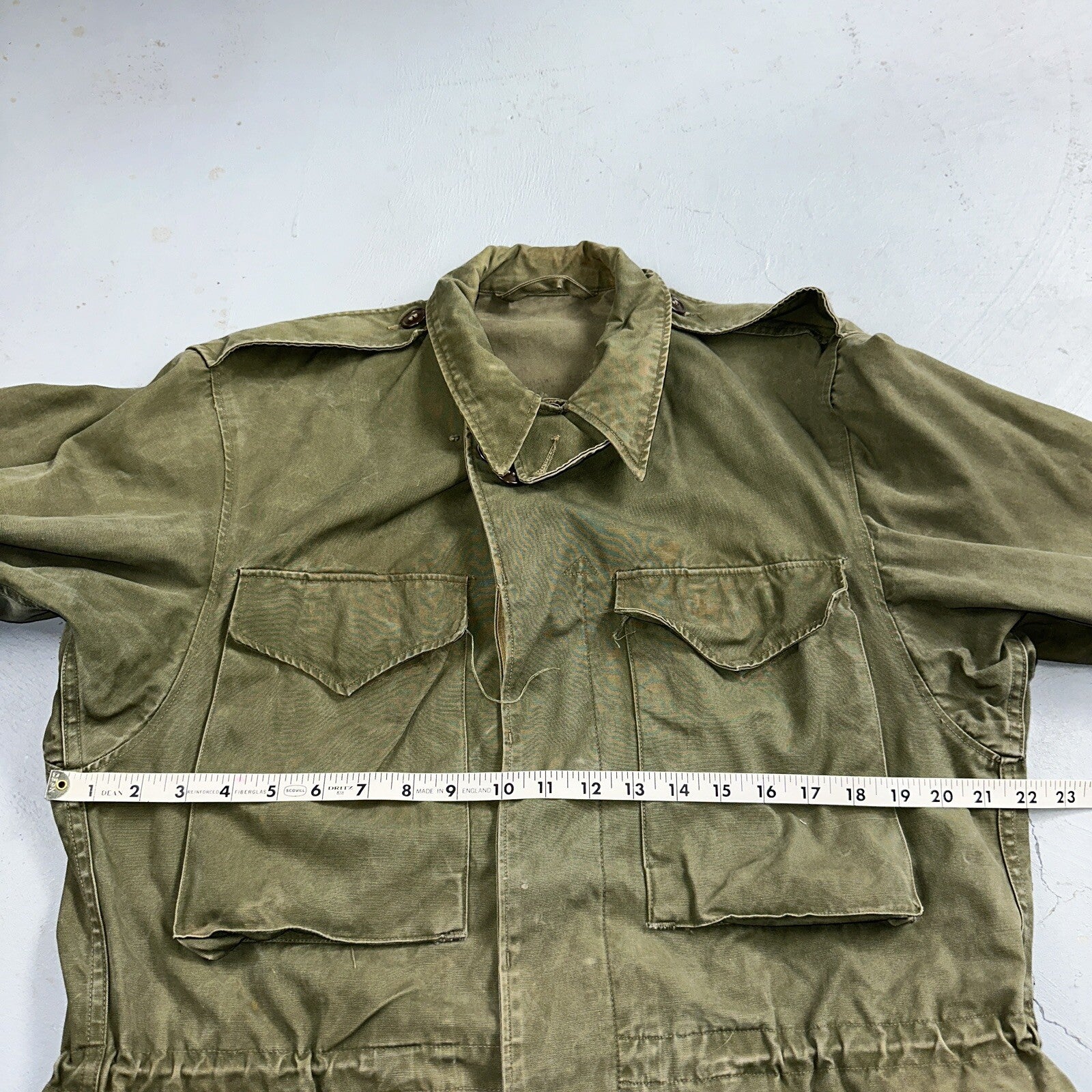 Field Jacket Post WWII Korean War M1950 Coat 1950s 50s OG107 M65
