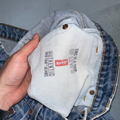 Levis 517 Jeans Mens 36x34 Black Denim Bootcut Red Tab USA Vintage 90s 34x32