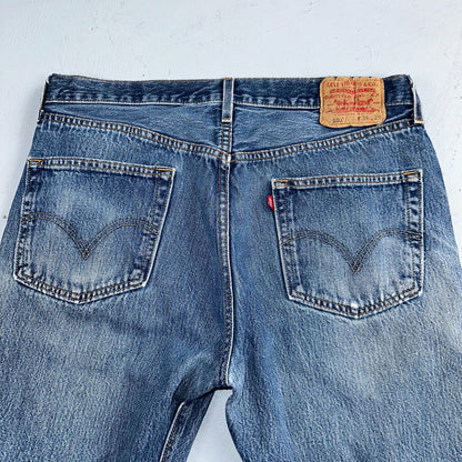 Levis 501 Vintage Y2K Mexico Straight Leg Jeans 36x29 90s Med Wash Act 35x28
