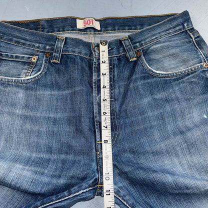 Levis 501 Vintage Y2K XX Straight Leg Jeans Blue Med Wash 34x34 Act 33x27