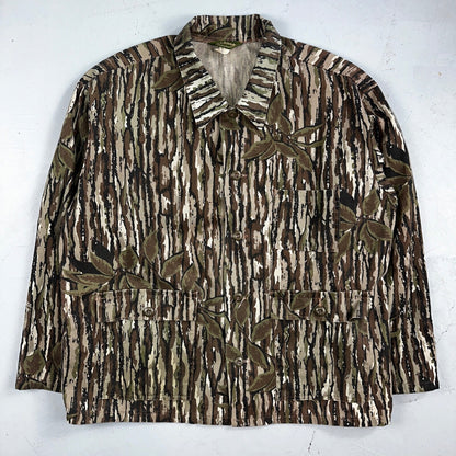Spartan Realtree 80s Vintage Camo Shirt Mens XL Camouflage Hunting USA Made
