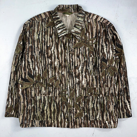 Spartan Realtree 80s Vintage Camo Shirt Mens XL Camouflage Hunting USA Made