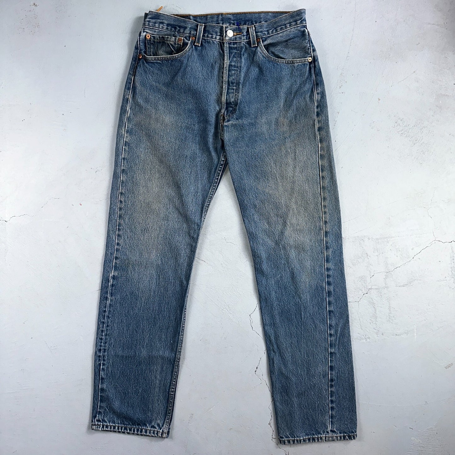 Levis 501 Vintage Y2K XX Straight Leg Jeans 90s Blue Med Wash 34x36 Act 31x31