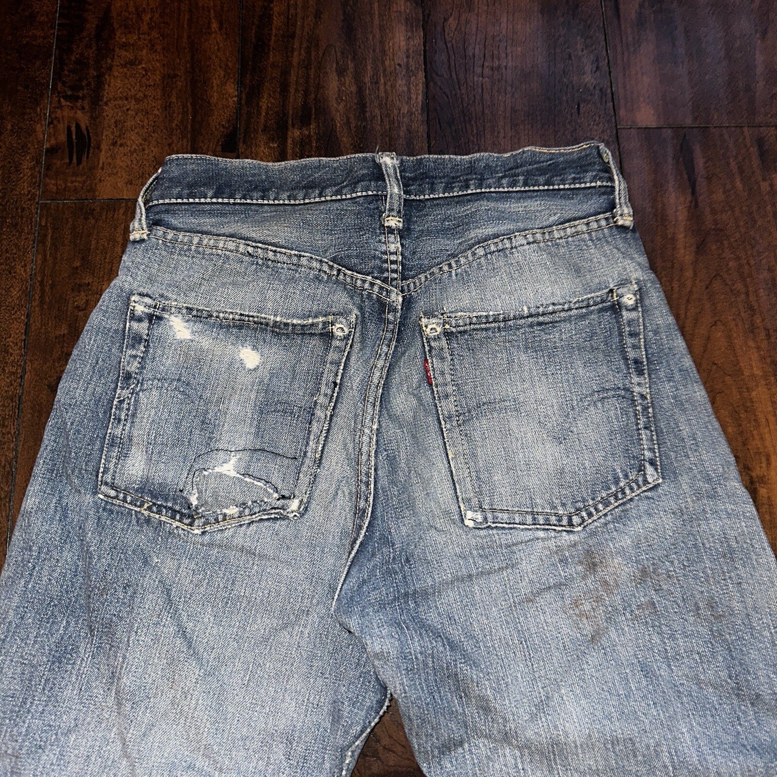 Levis 501 XX Big E True VTG 40s 50s Redline Selvedge Denim Jeans 1940s 25x26