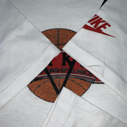 Nike Vintage T Shirt Mens XL Gray Tag Basketball Clinic Jordan Whistle Cool Play