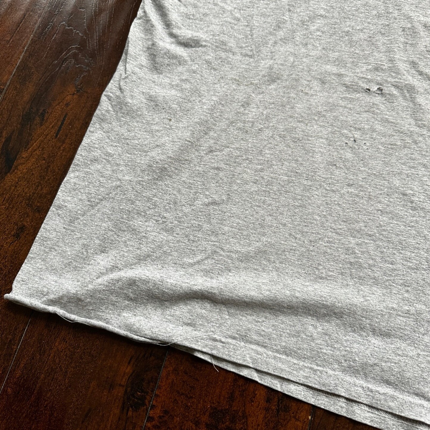 Nike Trashed Center Swoosh Vintage T Shirt 90s Basic Grey Gym Rat Stained