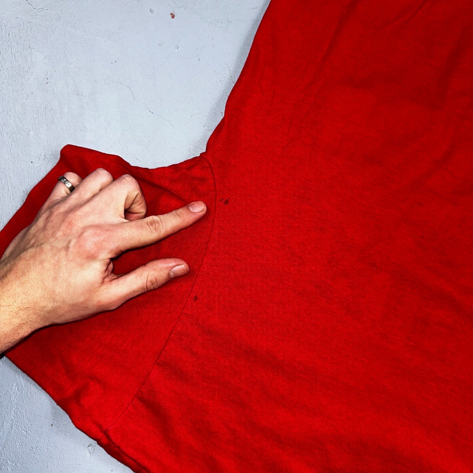 Chicago Blackhawks 1980s VTG T Shirt Single Stitch Red Screen Stars Medium 80s