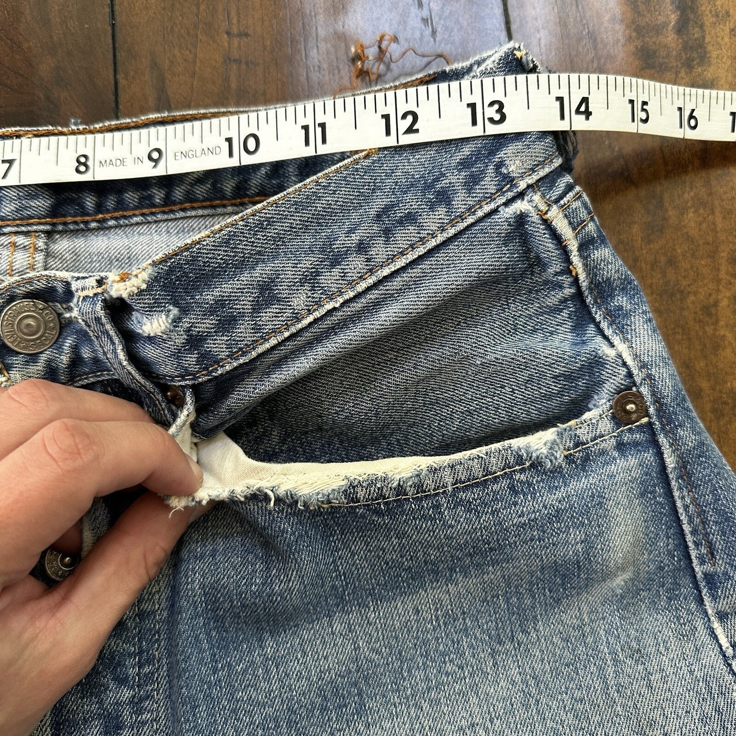 Vintage LEVIS 501XX Jeans Big E 1960s Denim Redline Selvedge 29x29 USA 60s 70s