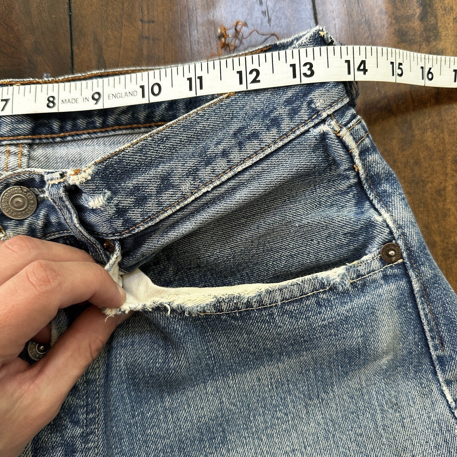 Vintage LEVIS 501XX Jeans Big E 1960s Denim Redline Selvedge 29x29 USA 60s 70s