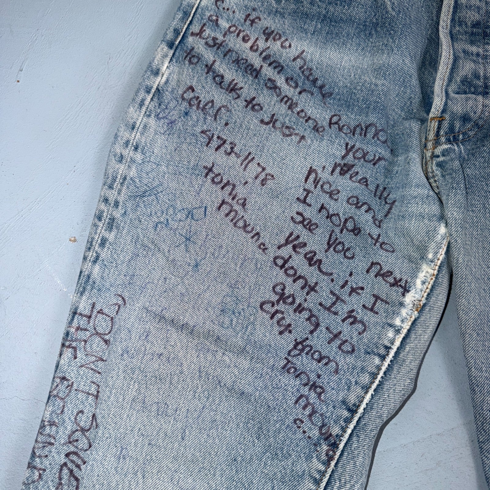 Levis 501 Vintage 80s Redline Selvedge USA XX Jeans Light Wash 30x32 Act 29x28