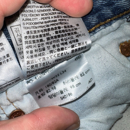 Levis 501 Vintage Y2K XX Straight Leg Jeans 32x34 Med Wash 2000s Act 31x30