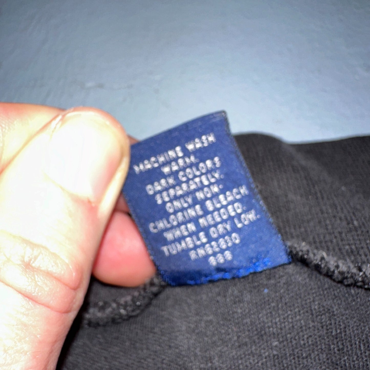 Lands End Black USA VTG T Shirt Single Stitch Long Sleeve Mock Neck Rare 90s