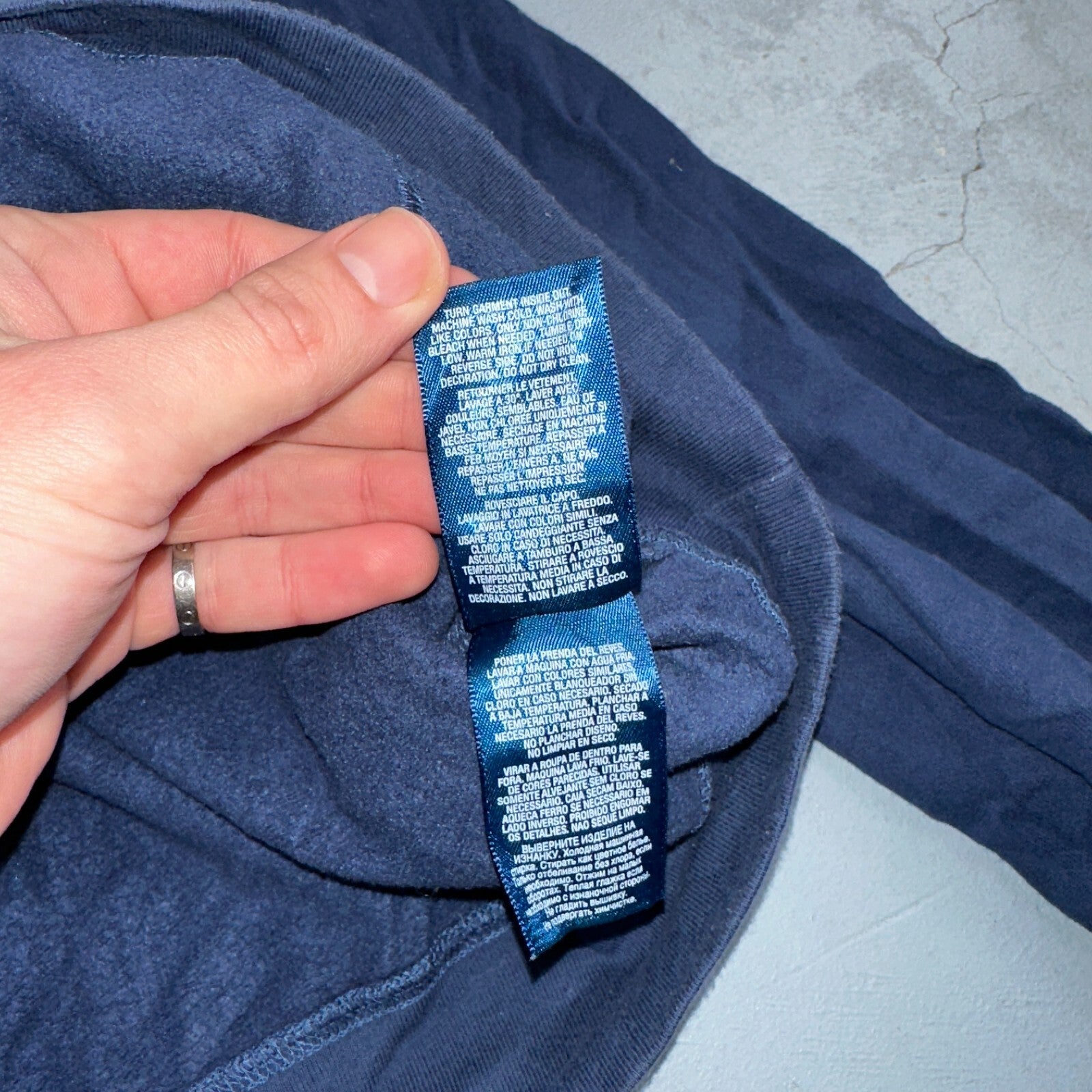 Polo Ralph Lauren Mens Small Americana Flag Slim Navy Hoodie Sweater RL VTG Styl