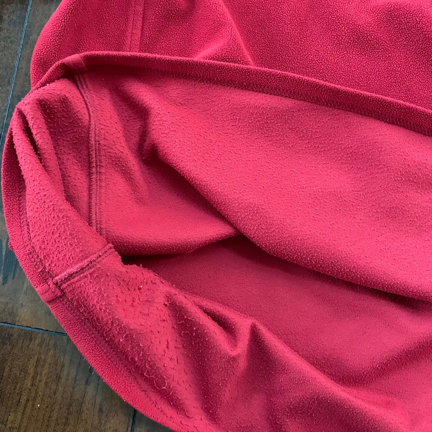 LL Bean Quarter Zip Pullover Fleece Sweater Mens 2XL Red Pockets VTG 90s Style