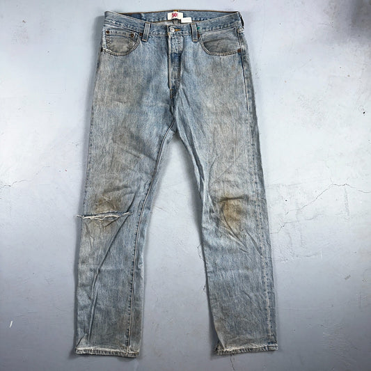 Levis 501 Vintage Y2K XX Straight Leg Jeans Blue Light Wash 35x34 Act 34x34