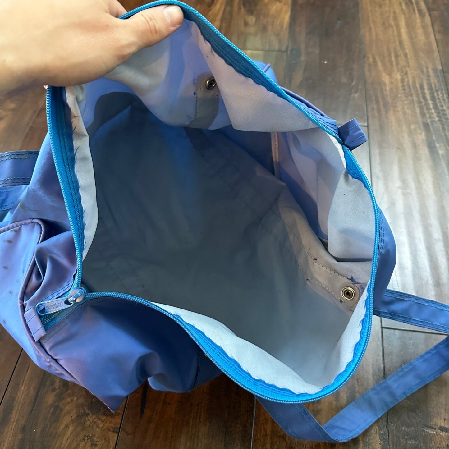 Adidas Vintage Duffle Bag Gym Travel Retro Spellout Light Blue Duffel Travel 80s