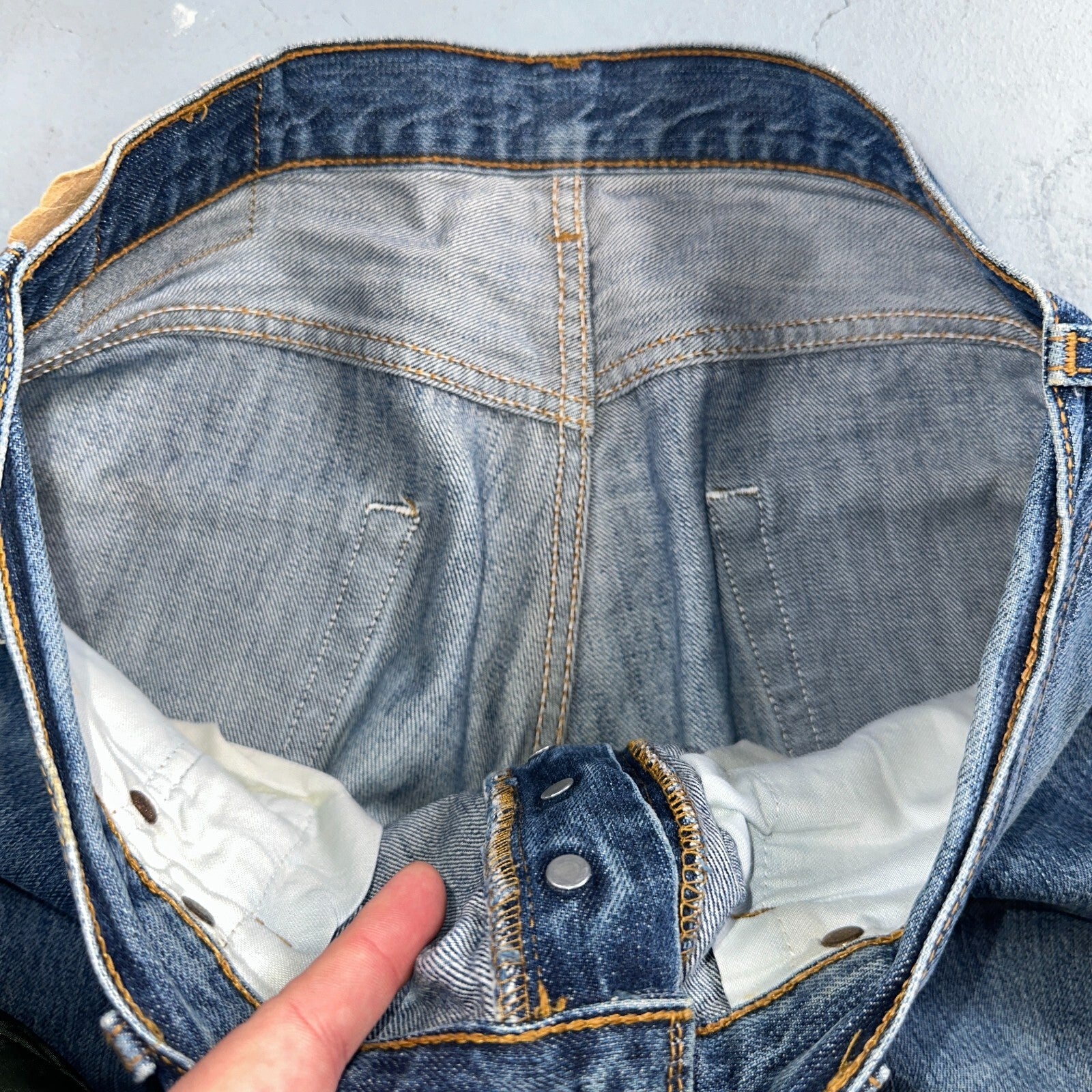 Levis 501 Vintage Y2K XX Straight Leg Jeans Blue Med Wash 34x34 Act 33x27