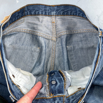 Levis 501 Vintage Y2K XX Straight Leg Jeans Blue Med Wash 34x34 Act 33x27