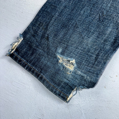 Levis 501 Vintage Y2K XX Straight Leg Jeans Blue Med Wash 33x34 Act 34x32