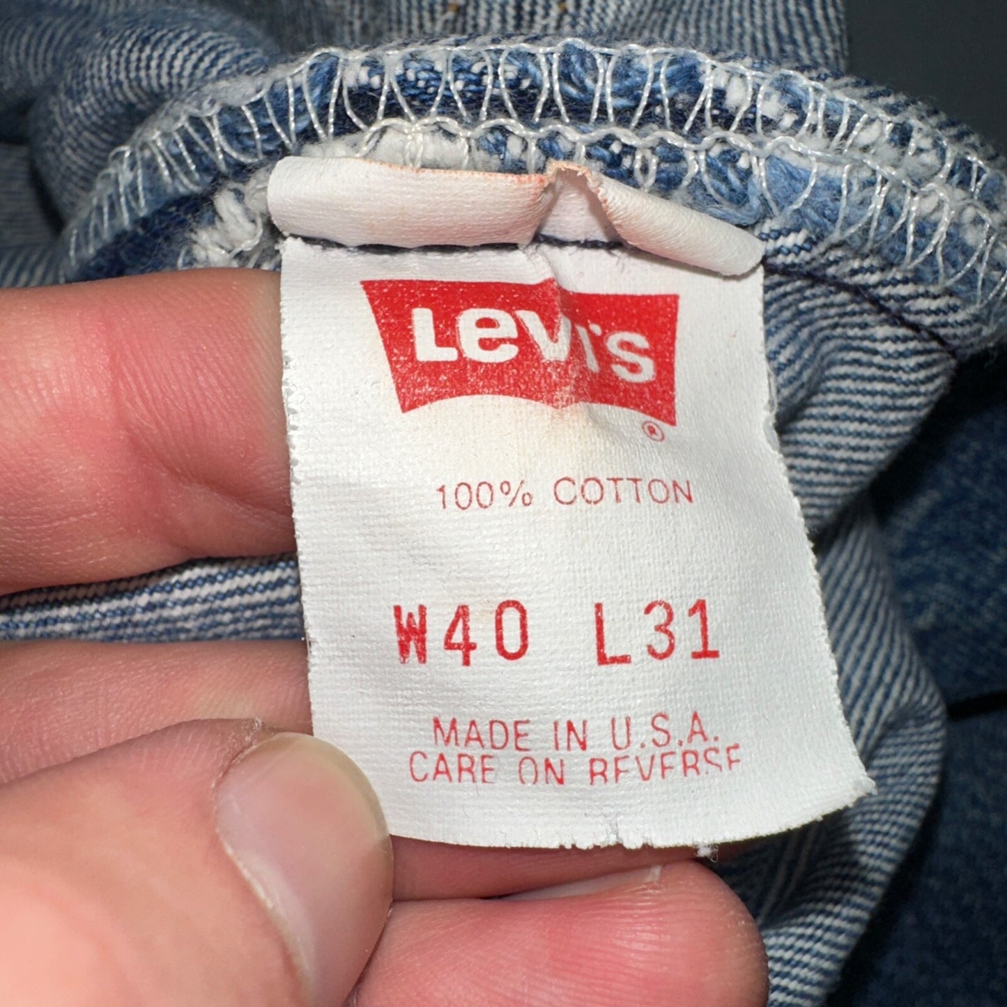 Levis 501 Vintage 90s USA XX Straight Leg Jeans Blue Med Wash 40x31 Act 36x27