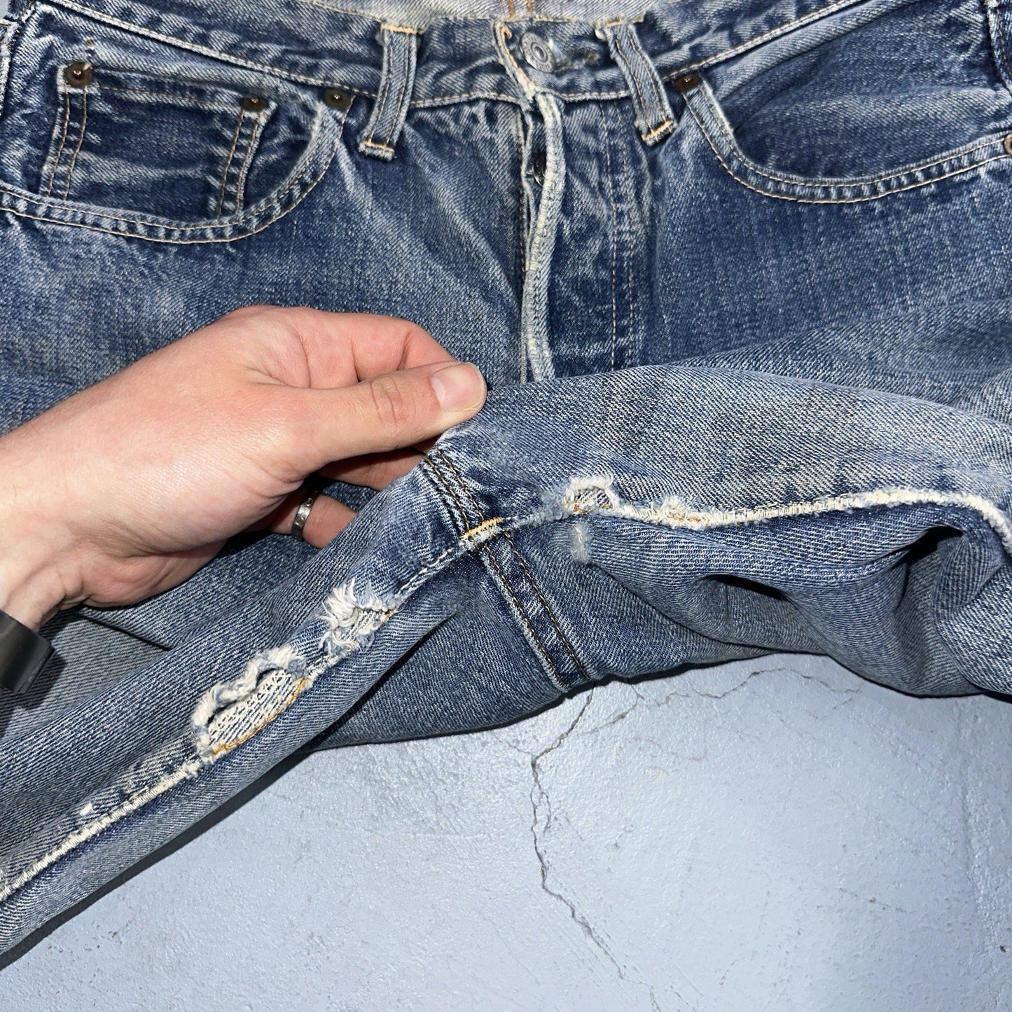 Levis 501 Big E Vintage 60s Redline Selvedge USA XX 1960s Jeans 30x32 Ac 28x28