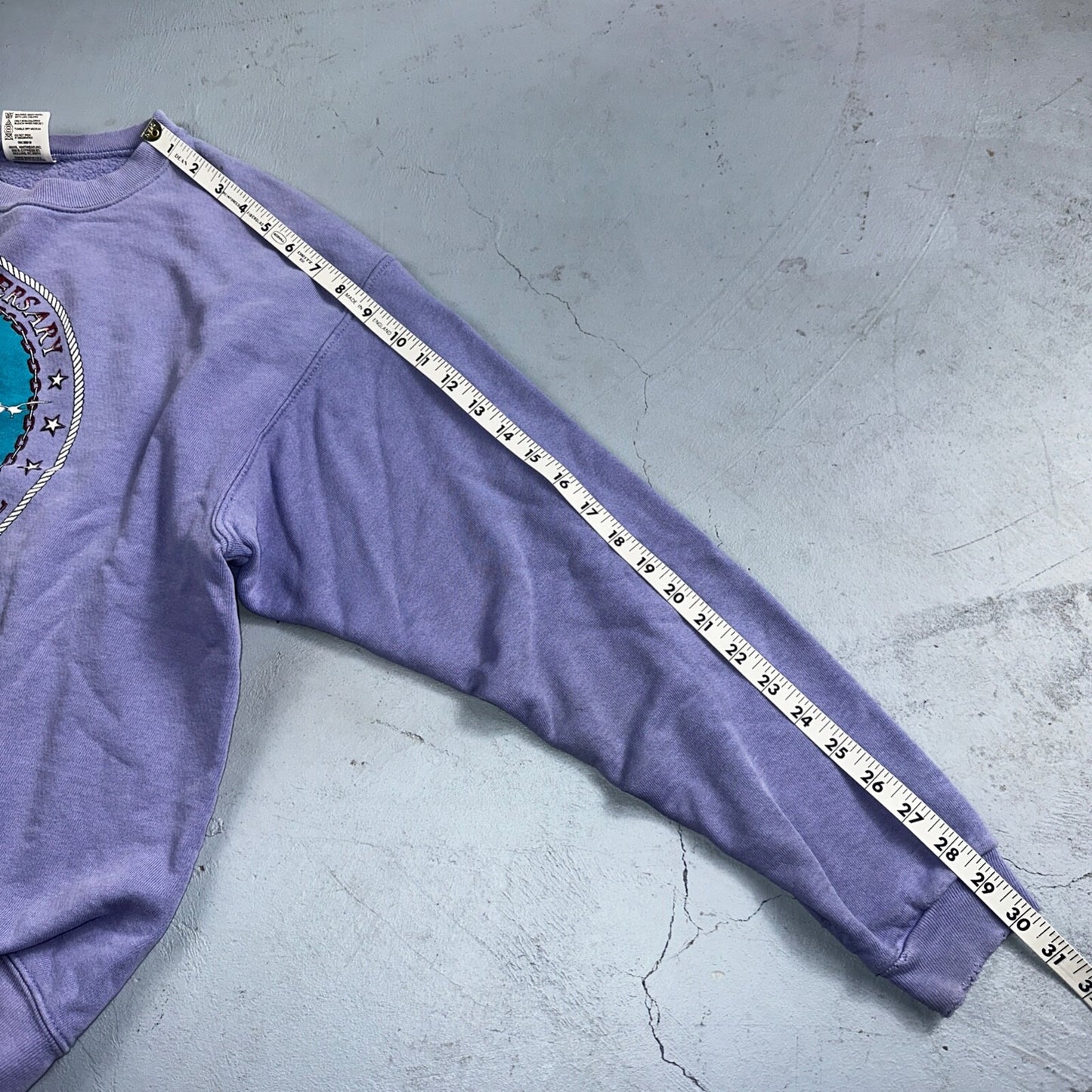 Oregon Newport Art Painting VTG 90s Crewneck Sweatshirt 1990s Purple Lighthouse