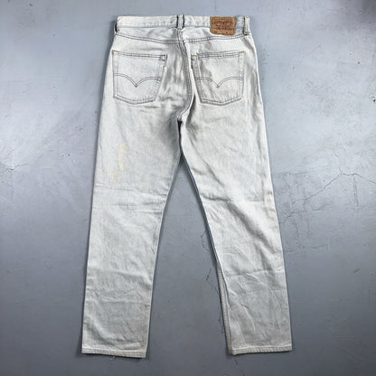 Levis 501 Vintage 90s Y2K XX Straight Leg Jeans Blue Light Wash 34x36 Act 33x31