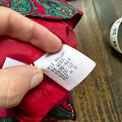 Pendleton Country Sophisticates Paisley Blouse Shirt Top Size 12 Petite Vintage