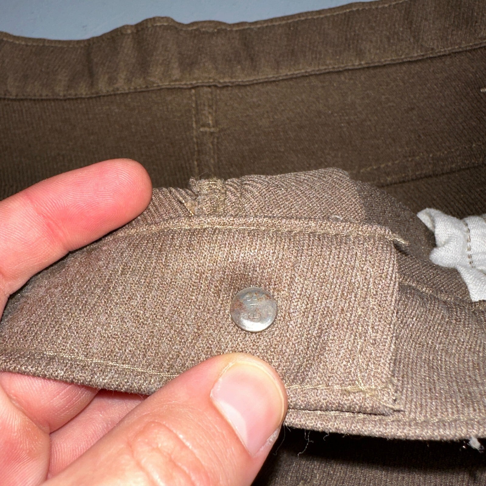 Levis 70s USA 517 36x30 Bootcut Pants Brown Polyester Slacks Vintage 35x30