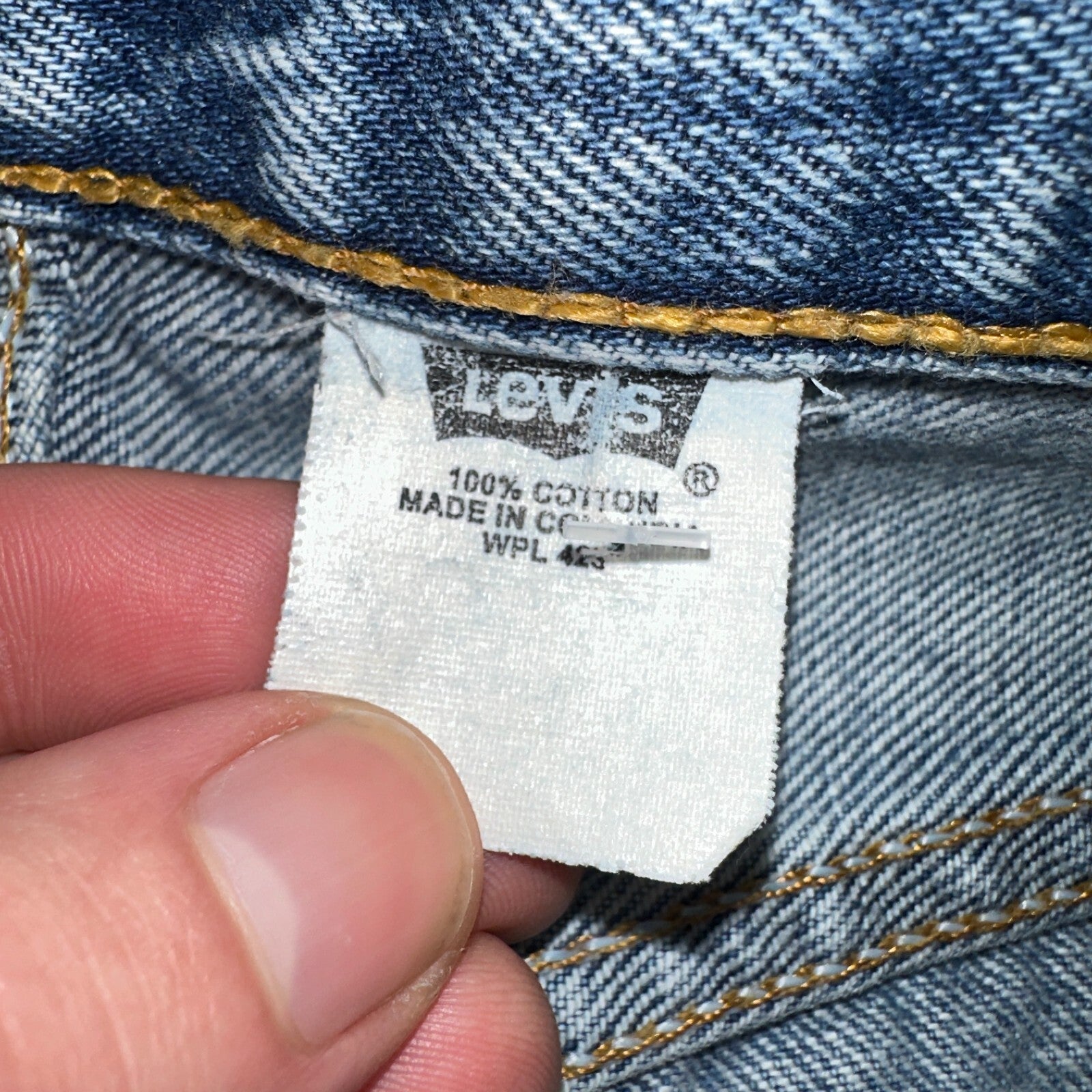 Levis 501 Vintage Y2K XX Straight Leg Jeans 90s Blue Light Wash 34x36 Act 32x34